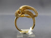 EXTRA LARGE 1.93CT DIAMOND 14KT YELLOW GOLD 3D MULTI ROW LOVE KNOT COCKTAIL RING