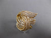 EXTRA LARGE 1.93CT DIAMOND 14KT YELLOW GOLD 3D MULTI ROW LOVE KNOT COCKTAIL RING