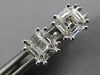 ESTATE .49CT DIAMOND 18KT WHITE GOLD 3D BAGUETTE OCTAGON INVISIBLE STUD EARRINGS