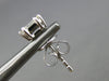 ESTATE .49CT DIAMOND 18KT WHITE GOLD 3D BAGUETTE OCTAGON INVISIBLE STUD EARRINGS