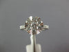 ESTATE LARGE 1.0CT DIAMOND 18KT WHITE GOLD 3D CLUSTER CLASSIC ENGAGEMENT RING