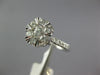ESTATE LARGE 1.0CT DIAMOND 18KT WHITE GOLD 3D CLUSTER CLASSIC ENGAGEMENT RING