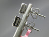 .46CT DIAMOND 18KT WHITE GOLD 3D ROUND & BAGUETTE INVISIBLE SQUARE STUD EARRINGS