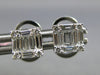 .46CT DIAMOND 18KT WHITE GOLD 3D ROUND & BAGUETTE INVISIBLE SQUARE STUD EARRINGS