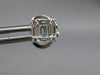 .46CT DIAMOND 18KT WHITE GOLD 3D ROUND & BAGUETTE INVISIBLE SQUARE STUD EARRINGS