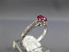.51CT DIAMOND & AAA RUBY 14KT WHITE GOLD 3D OVAL & ROUND FRIENDSHIP PROMISE RING