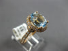 2.62CT DIAMOND & AAA AQUAMARINE 14KT ROSE GOLD OVAL & ROUND HALO ENGAGEMENT RING