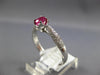 .51CT DIAMOND & AAA RUBY 14KT WHITE GOLD 3D OVAL & ROUND FRIENDSHIP PROMISE RING
