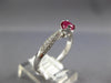 .51CT DIAMOND & AAA RUBY 14KT WHITE GOLD 3D OVAL & ROUND FRIENDSHIP PROMISE RING