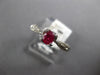 .51CT DIAMOND & AAA RUBY 14KT WHITE GOLD 3D OVAL & ROUND FRIENDSHIP PROMISE RING