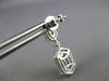 1.20CT DIAMOND 18KT WHITE GOLD ROUND & BAGUETTE HEXAGON CLASSIC HANGING EARRINGS