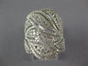 ESTATE EXTRA LARGE 2.03CT DIAMOND 18KT WHITE GOLD 3D MULTI LEAF FUN RING