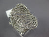 ESTATE EXTRA LARGE 2.03CT DIAMOND 18KT WHITE GOLD 3D MULTI LEAF FUN RING