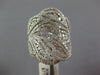 ESTATE EXTRA LARGE 2.03CT DIAMOND 18KT WHITE GOLD 3D MULTI LEAF FUN RING