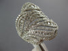 ESTATE EXTRA LARGE 2.03CT DIAMOND 18KT WHITE GOLD 3D MULTI LEAF FUN RING