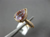 1.66CT DIAMOND & AAA AMETHYST 14KT ROSE GOLD 3D PEAR SHAPE HALO ENGAGEMENT RING