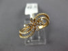 ESTATE .32CT DIAMOND 18KT ROSE GOLD 3D FLOWER CLASSIC SWIRL FUN RING