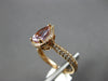1.66CT DIAMOND & AAA AMETHYST 14KT ROSE GOLD 3D PEAR SHAPE HALO ENGAGEMENT RING