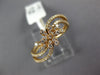 ESTATE .32CT DIAMOND 18KT ROSE GOLD 3D FLOWER CLASSIC SWIRL FUN RING
