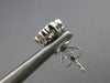 ESTATE LARGE 1.42CT DIAMOND 18KT WHITE GOLD CLUSTER BEZEL FLOWER STUD EARRINGS