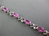 5.24CT DIAMOND & AAA PINK SAPPHIRE 18K WHITE GOLD OVAL & ROUND TENNIS X BRACELET