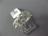 ESTATE WIDE 1.30CT DIAMOND 18KT WHITE GOLD 3D DOUBLE HEART LOVE RING