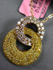 1.25CT FANCY YELLOW & PINK DIAMOND 18KT YELLOW GOLD 3D DOUBLE CIRCULAR PENDANT