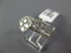 ESTATE WIDE 1.30CT DIAMOND 18KT WHITE GOLD 3D DOUBLE HEART LOVE RING