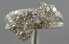 ESTATE WIDE 1.30CT DIAMOND 18KT WHITE GOLD 3D DOUBLE HEART LOVE RING