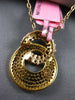 1.25CT FANCY YELLOW & PINK DIAMOND 18KT YELLOW GOLD 3D DOUBLE CIRCULAR PENDANT