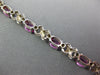 5.24CT DIAMOND & AAA PINK SAPPHIRE 18K WHITE GOLD OVAL & ROUND TENNIS X BRACELET