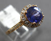 1.30CT DIAMOND & AAA TANZANITE 14K ROSE GOLD ROUND HALO FILIGREE ENGAGEMENT RING