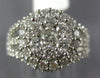 ESTATE LARGE 1.81CT DIAMOND 18KT WHITE GOLD 3D CLUSTER CLASSIC ENGAGEMENT RING