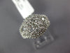 ESTATE LARGE 1.81CT DIAMOND 18KT WHITE GOLD 3D CLUSTER CLASSIC ENGAGEMENT RING