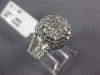 ESTATE LARGE 1.81CT DIAMOND 18KT WHITE GOLD 3D CLUSTER CLASSIC ENGAGEMENT RING