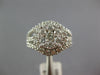 ESTATE LARGE 1.81CT DIAMOND 18KT WHITE GOLD 3D CLUSTER CLASSIC ENGAGEMENT RING