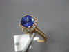 1.30CT DIAMOND & AAA TANZANITE 14K ROSE GOLD ROUND HALO FILIGREE ENGAGEMENT RING