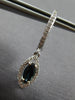 .71CT DIAMOND & AAA SAPPHIRE 18KT WHITE GOLD MARQUISE & ROUND HANGING EARRINGS