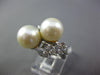 LARGE 1.50CT DIAMOND & AAA SOUTH SEA PEARL PLATINUM DOUBLE PEARL LOVE KNOT RING