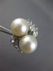 LARGE 1.50CT DIAMOND & AAA SOUTH SEA PEARL PLATINUM DOUBLE PEARL LOVE KNOT RING