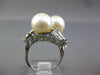 LARGE 1.50CT DIAMOND & AAA SOUTH SEA PEARL PLATINUM DOUBLE PEARL LOVE KNOT RING