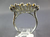 ESTATE EXTRFA LARGE 2.16CT DIAMOND 18K WHITE & YELLOW GOLD 3D SUNFLOWER FUN RING