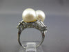 LARGE 1.50CT DIAMOND & AAA SOUTH SEA PEARL PLATINUM DOUBLE PEARL LOVE KNOT RING