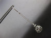 LARGE .32CT DIAMOND 14K WHITE GOLD DOME SHAPE OPEN FILIGREE FUN HANGING EARRINGS