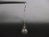 LARGE .32CT DIAMOND 14K WHITE GOLD DOME SHAPE OPEN FILIGREE FUN HANGING EARRINGS