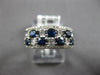 1.3CT DIAMOND & AAA SAPPHIRE 14K WHITE GOLD OVAL & ROUND ETOILE ANNIVERSARY RING