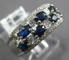 1.3CT DIAMOND & AAA SAPPHIRE 14K WHITE GOLD OVAL & ROUND ETOILE ANNIVERSARY RING