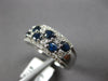 1.3CT DIAMOND & AAA SAPPHIRE 14K WHITE GOLD OVAL & ROUND ETOILE ANNIVERSARY RING