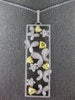 LARGE 5.33CT WHITE & FANCY YELLOW DIAMOND 18KT 2 TONE GOLD 3D BUTTERFLY PENDANT