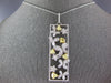 LARGE 5.33CT WHITE & FANCY YELLOW DIAMOND 18KT 2 TONE GOLD 3D BUTTERFLY PENDANT